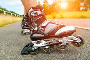 Roller blading legs