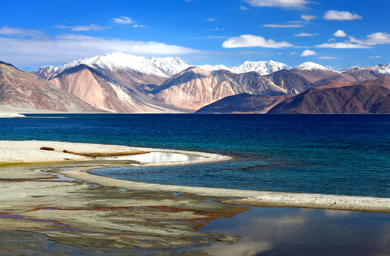 Pangong Lake in Ladakh, Jammu and Kashmir, North India © Zzvet