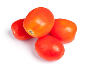 Few tomatoes isolated