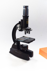 The microscope on a white background.