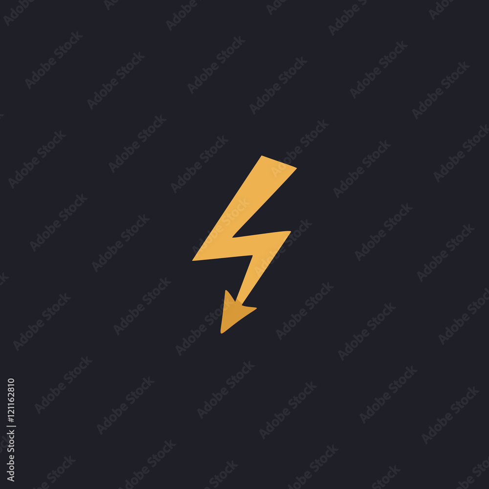 Poster lightning computer symbol
