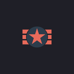 ribbon star computer symbol