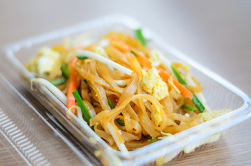 Pad thai on table