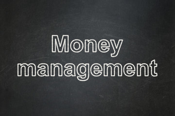 Obraz premium Banking concept: Money Management on chalkboard background