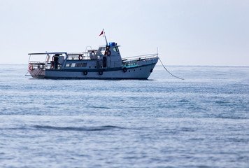 boat on the surface of the water