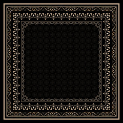 Vectorl frame in Eastern style.