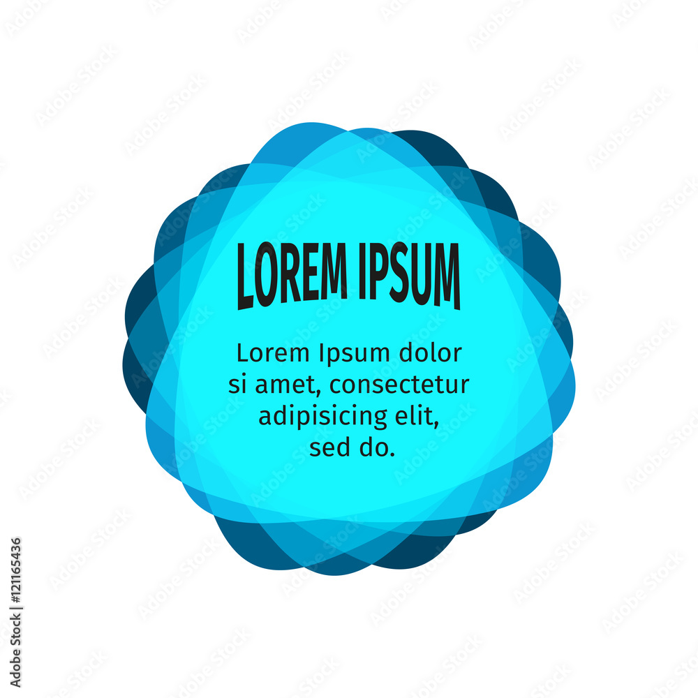 Poster Bright design elements for the abstract colorful background. Color triangular stickers with the text. Web templates. Graphic contemporary design element.Bright children substrate under the text.