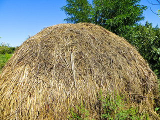 Haystack in a countryside