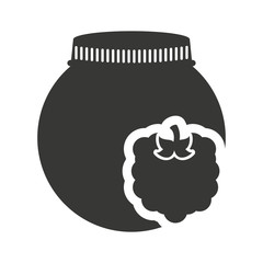 canned fruit in mason jar monochrome silhouette vector illustration design