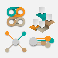 set of vector elements for your business reports presentations