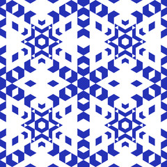 Pattern in isometric style on a white background.