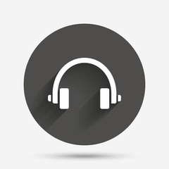 Headphones sign icon. Earphones button.