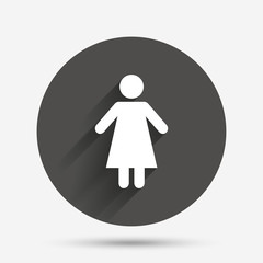 Female sign icon. Woman human symbol.