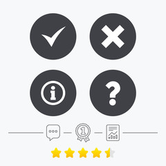 Fototapeta premium Information icons. Question FAQ symbol.