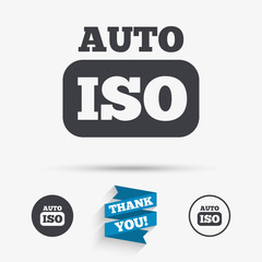 ISO Auto photo camera sign icon. Settings symbol