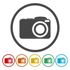 Vector circle icon on white background