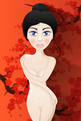 Beautiful nude sexy lady