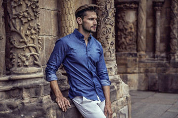 Obraz premium Handsome male model posing