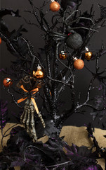 Halloween Tree and Decor