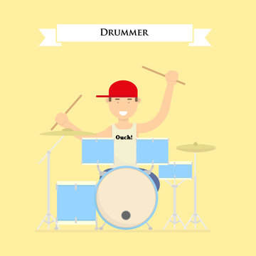 drummer , play drum, man playing music percussion