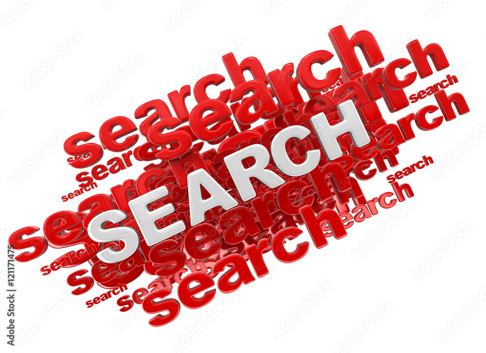 Poster word search. image with clipping path