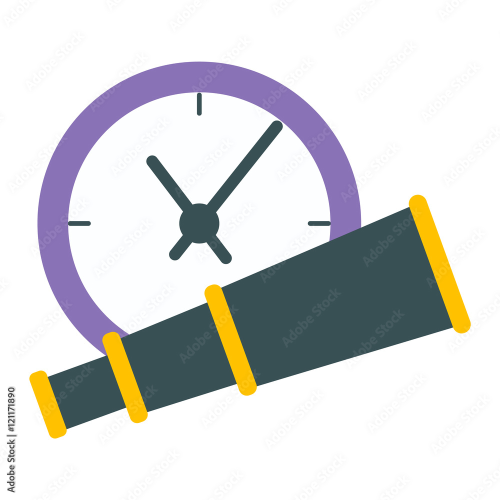 Poster vector business concepts in flat style time search management, statistics and research. time search 
