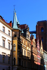 Old, Historical architecture in Wroclaw, City Centre, Old Town.