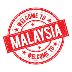 Welcome to MALAYSIA Stamp Sign Vector.