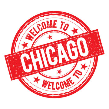 Welcome To CHICAGO Stamp Sign Vector.