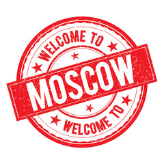 Welcome to MOSCOW Stamp Sign Vector.