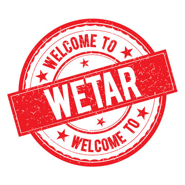 Welcome To WETAR Stamp Sign Vector.