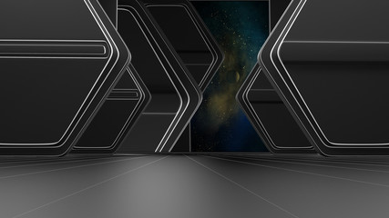 Naklejka premium Space environment, ready for comp of your characters.