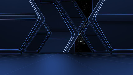 Fototapeta premium Space environment, ready for comp of your characters.