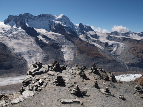 Blick von Gornergrat zum Kleinen Matterhorn
