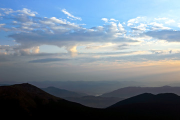 mountain landscape before dawn
