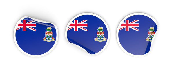 Flag of cayman islands, round labels