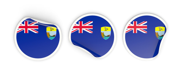 Flag of saint helena, round labels