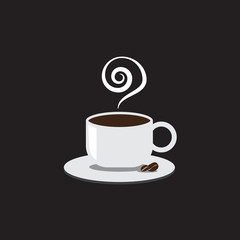 coffee design over black background vector illustration