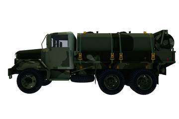 Camión militar transporte aislado