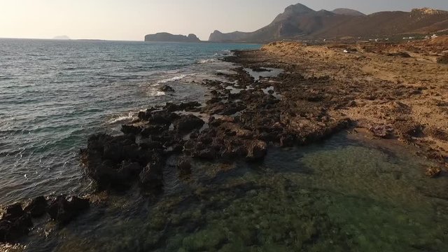 Waves at Falasarna beach, Crete, Greece
