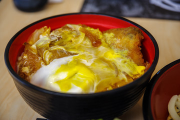 Japanese food - pork cutlet with rice