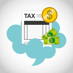 time tax payment icon vector illustration design