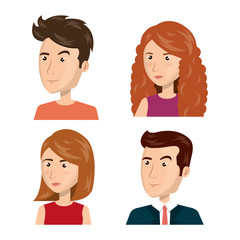 group man woman idea think creativity design vector illustration eps 10