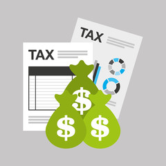 time tax payment icon vector illustration design