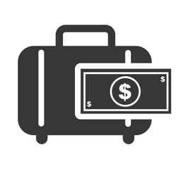 portfolio with finance icon vector illustration design