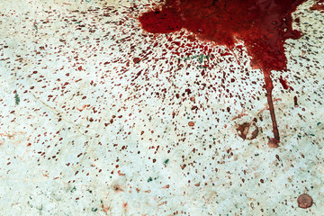 Splattered blood stain