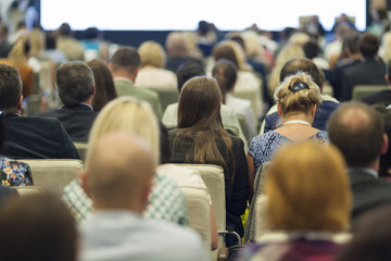 Obraz premium Business People Concept and Ideas. Large Group of People at the Conference