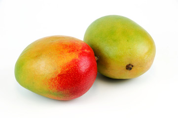 fresh mango on white background