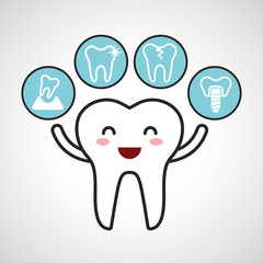 dental healthcare equipment flat icons vector illustration design