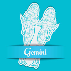 Background with zodiac sign Gemini